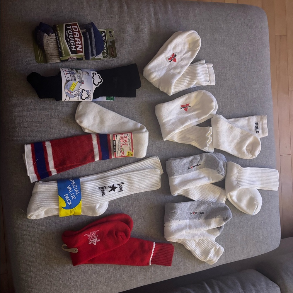 11 pr  Vintage tube & crew socks